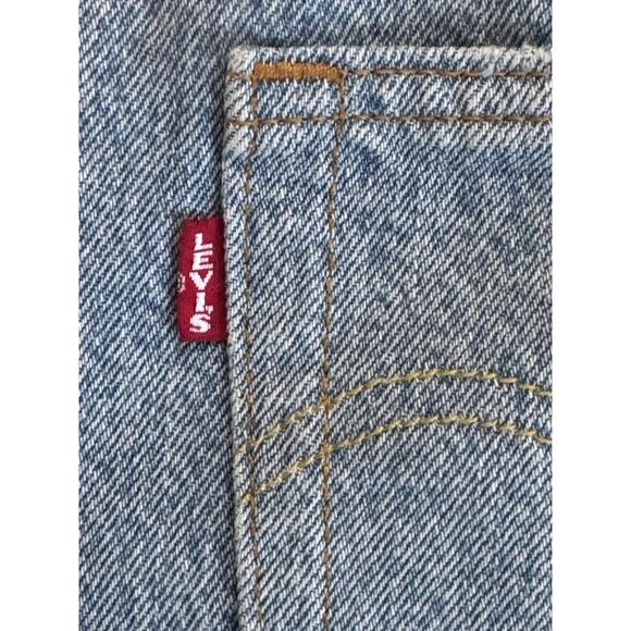 Levis Premium 501 Shorts Womens 29 Patchwork Distressed High Rise Denim Frayed - Picture 4 of 13